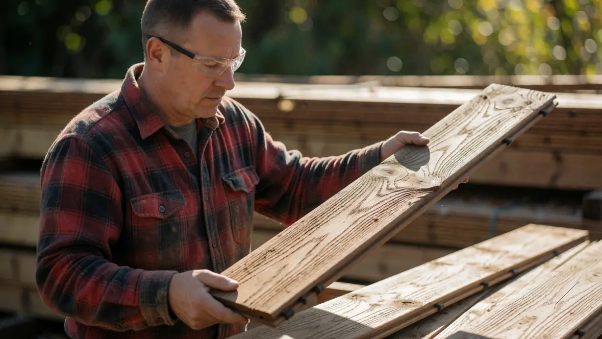 Matrice de choix entre différentes essences pour un bois de terrasse durable